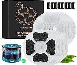 DEEIPET Ultra Quiet Automatic Dog & Cat Water Fountain Replacement Filters & Pre-Filter Sponges, 8 count slide 1 of 5
