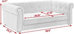 Cesicia Rectangle Durable Elevated Comfortable Couch Dog Sofa Bed, Blue slide 2 of 6