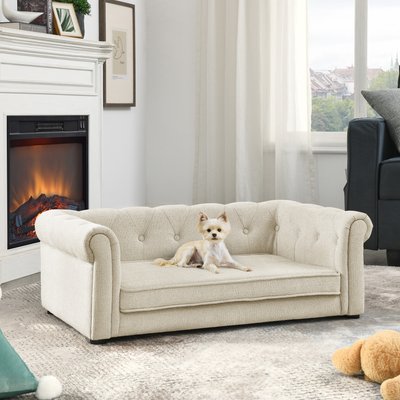 Cesicia Cesicia Elevated Sofa Dog Bed, Beige