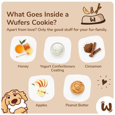 Show full view: Wufers Woof It Down Cherry Pie & Cherries Dog Crunchy Treat, 2 count slide 6 of 9