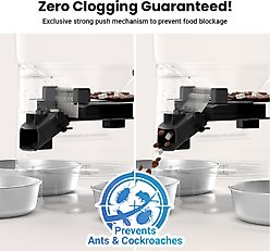 Vacqueen 3 Bowl Automatic Cat Feeder, Black slide 2 of 9