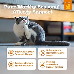 Zesty Paws Aller-Immune Bites Bacon Flavored Lysine Supplement for Cats, 60 count slide 2 of 9