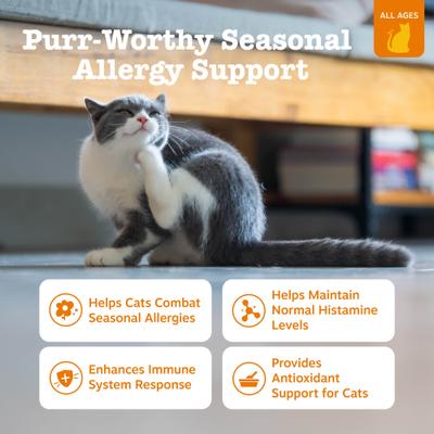 Show full view: Zesty Paws Aller-Immune Bites Bacon Flavored Lysine Supplement for Cats, 60 count slide 3 of 12