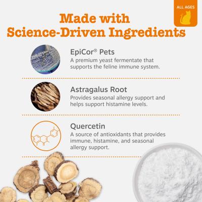 Show full view: Zesty Paws Aller-Immune Bites Bacon Flavored Lysine Supplement for Cats, 60 count slide 4 of 12