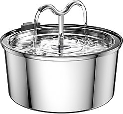 EOX Stainless Steel Dog & Cat Water Fountain, 108-oz