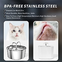 EOX Stainless Steel Dog & Cat Water Fountain, 108-oz slide 2 of 6