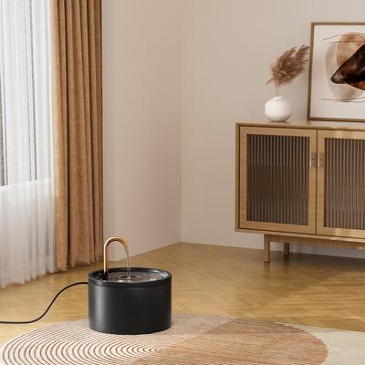 Show full view: EOX Ceramic with Copper Faucet Dog & Cat Water Fountain, Black, 71-oz slide 8 of 11