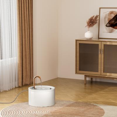 Show full view: EOX Ceramic with Copper Faucet Dog & Cat Water Fountain, White, 71-oz slide 9 of 12