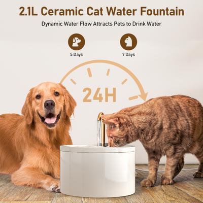 EOX Ceramic Cat Water Fountain