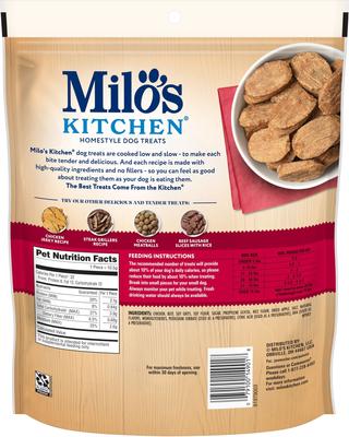 Show full view: Milo's Kitchen Chicken & Apple Sausage Slices Dog Treats, 18-oz bag slide 4 of 11
