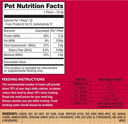 Show full view: Milo's Kitchen Chicken & Apple Sausage Slices Dog Treats, 18-oz bag slide 8 of 11