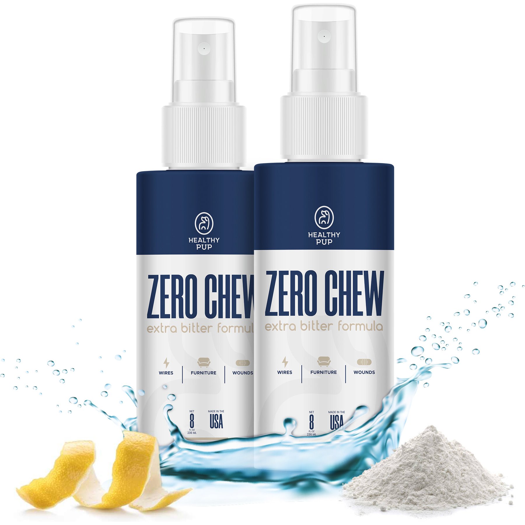 Healthy Pup Zero Chew Dog & Cat Deterrent Spray, 8-fl oz bottle, 2 count
