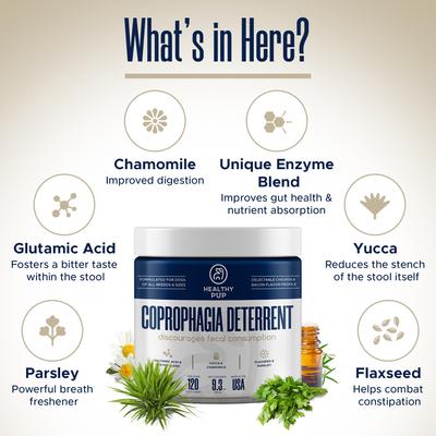 Show full view: Healthy Pup Stool Eating Deterrent Soft Chew Supplement for Dogs, 120 count slide 3 of 11