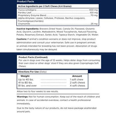 Show full view: Healthy Pup Stool Eating Deterrent Soft Chew Supplement for Dogs, 120 count slide 6 of 11