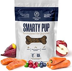 Healthy Pup Smarty Pup Puppy Wild Alaskan Salmon Limited Ingredient Jerky Dog Treats, 12-oz bag