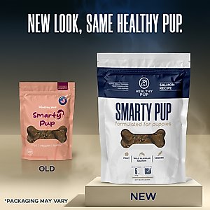 Healthy Pup Smarty Pup Puppy Wild Alaskan Salmon Limited Ingredient Jerky Dog Treats, 5-oz bag