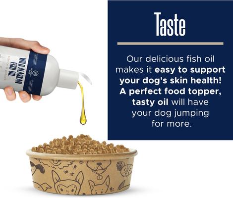 Show full view: Healthy Pup Wild-Caught Alaskan Fish Oil Blend Skin & Coat Supplement for Dogs, 8-fl oz bottle slide 6 of 10