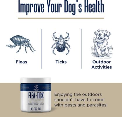 Show full view: Healthy Pup Peanut Butter Flavored Soft Chews Flea & Tick Oral Treatment for Dogs, 90 count slide 3 of 8