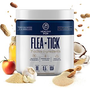 Healthy Pup Peanut Butter Flavored Soft Chews Flea & Tick Oral Treatment for Dogs, 90 count