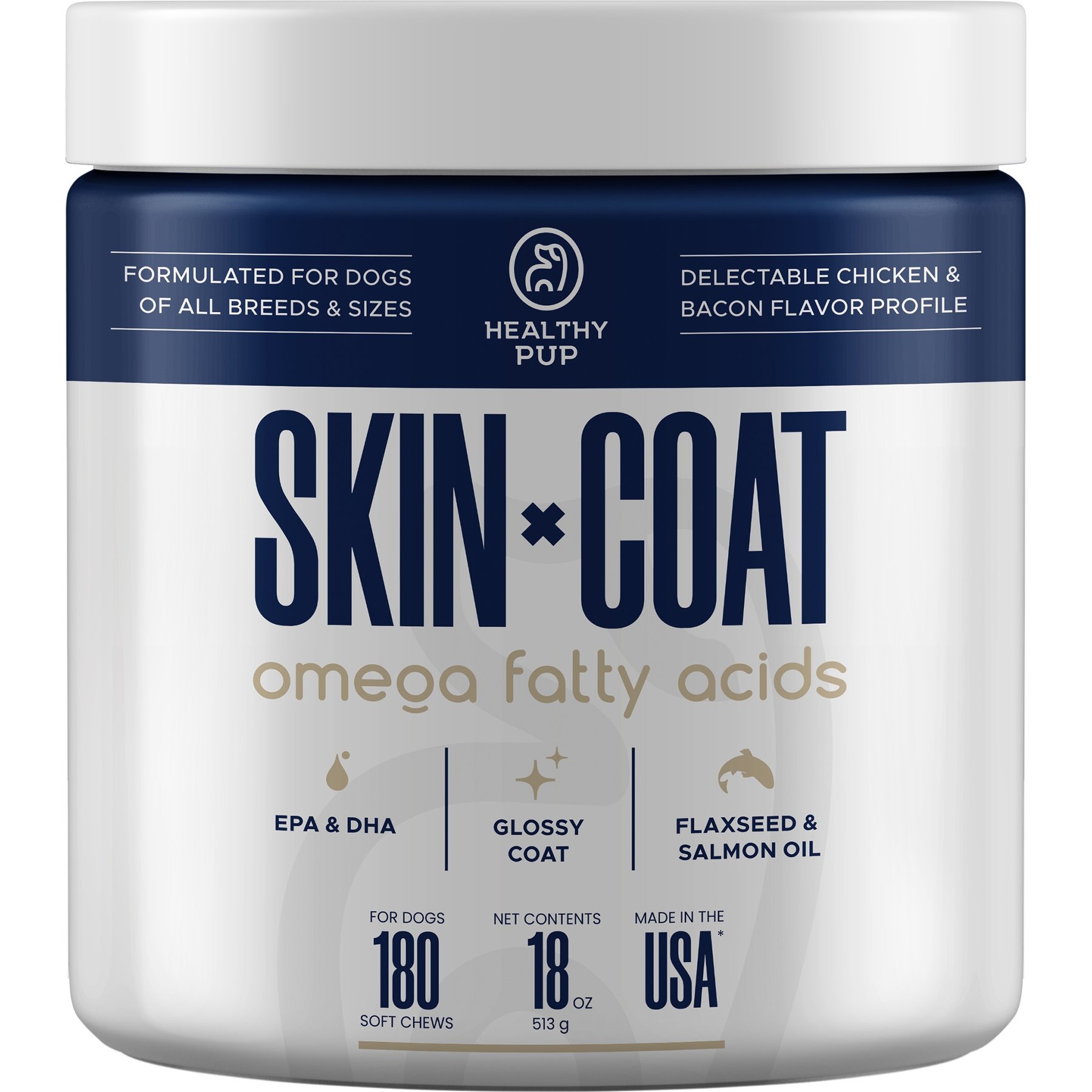 Healthy Pup Omega Soft Chews Skin & Coat Supplement for Dogs, 180 Count