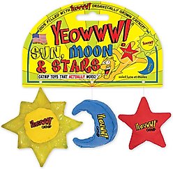 Yeowww! Sun, Moon & Stars Cat Toy, 3 count