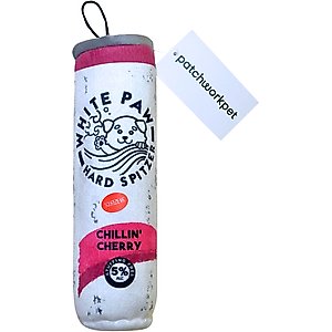 Patchwork Pet White Paw Cherry Dog Toy, 9-in
