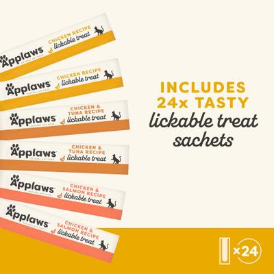 Show full view: Applaws Grain-Free Chicken Selection Limited Ingredient Lickable Cat Treats, 24 count, 0.5-oz Sachets slide 3 of 9