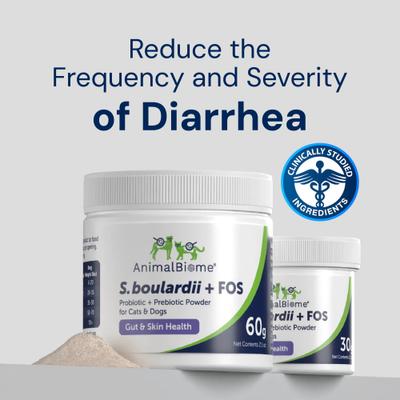 Show full view: AnimalBiome S. boulardii + FOS Powder Supplement for Dogs & Cats, 60g bag slide 4 of 11