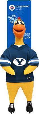 Show full view: Littlearth NCAA BYU Cougars Rubber Chicken Squeaky Dog Chew Toy slide 4 of 4