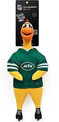 Littlearth NFL New York Jets Rubber Chicken Squeaky Dog Chew Toy slide 2 of 3