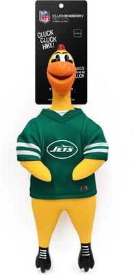 Show full view: Littlearth NFL New York Jets Rubber Chicken Squeaky Dog Chew Toy slide 3 of 3