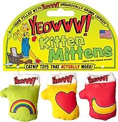 Yeowww! Kitten Mittens Cat Toy, 3 count