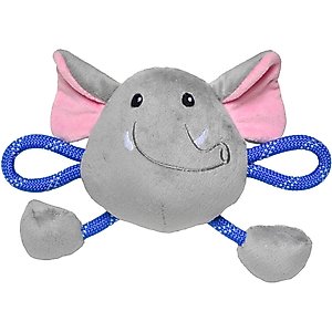 Patchwork Pet Elmer the Elephant Dog Toy, 8-in