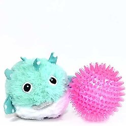 Patchwork Pet Pricklets Puffer Fish Dog Toy, 4-in slide 2 of 2