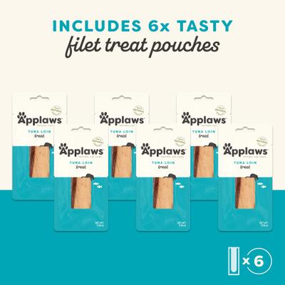 Show full view: Applaws Natural Grain-Free Tuna Fillet Single Ingredient Cat Treats, 6 count, 1.06-oz loin slide 3 of 9