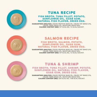 Show full view: Applaws Grain-Free Fish Selection Limited Ingredient Lickable Cat Treats, 24 count, 0.5-oz Sachets slide 4 of 9