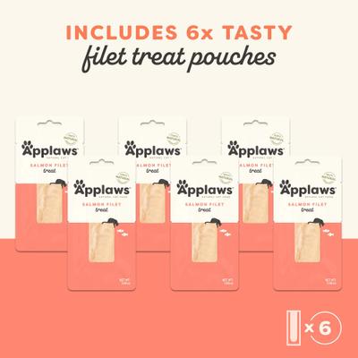 Show full view: Applaws Natural Grain-Free Salmon Fillet Single Ingredient Cat Treats, 6 count, 1.06-oz loin slide 3 of 9