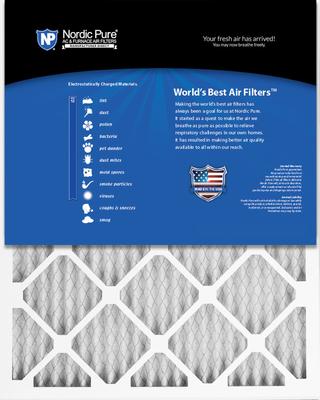 Show full view: Nordic Pure Pleated MERV 12 Air Filters, 14 x 20 x 1-in, 3 count slide 5 of 9