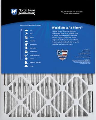 Show full view: Nordic Pure Lennox X6673_X6675 Replacement MERV 12 Air Filters, 20 x 25 x 5-in LxRED, 2 count slide 5 of 9
