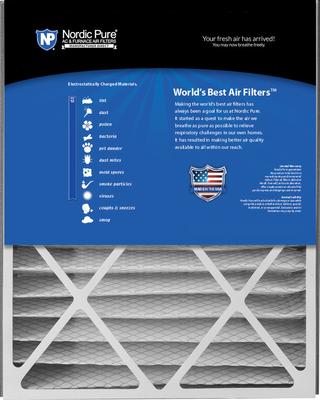 Show full view: Nordic Pure Air Bear Replacement 255649-102 MERV 12 Air Filters, 20 x 25 x 5-in AB, 1 count slide 5 of 9