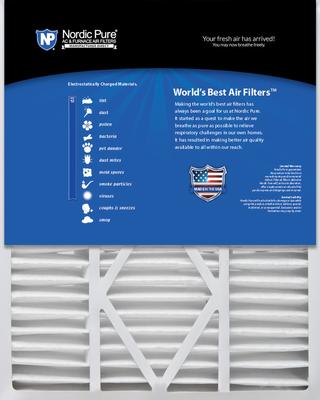 Show full view: Nordic Pure Goodman/Carrier/Amana Replacement MERV 12 Air Filters, 20 x 25 x 5-in, 2 count slide 5 of 9