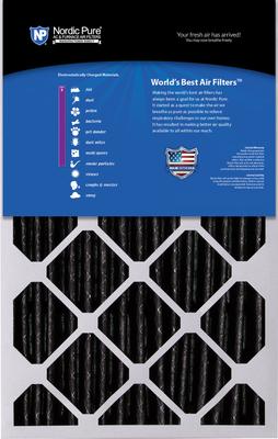 Show full view: Nordic Pure Honeywell/Lennox MERV 8 Pleated Plus Carbon Replacement Air Filters, 16 x 25 x 5-in H, 2 count slide 5 of 8
