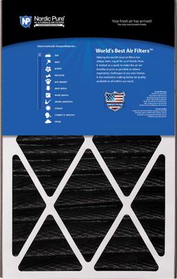 Show full view: Nordic Pure Air Bear MERV 12 Pleated Plus Carbon Air Filter Replacement, 16 x 25 x 5-in AB, 1 count slide 5 of 9