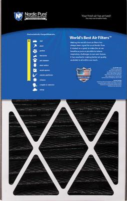 Show full view: Nordic Pure Air Bear MERV 10 Pleated Plus Carbon Air Filter Replacement, 16 x 25 x 5-in AB, 1 count slide 5 of 9