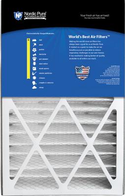 Show full view: Nordic Pure Air Bear Replacement 255649-105 MERV 10 Air Filters, 16 x 25 x 5-in AB, 1 count slide 5 of 9