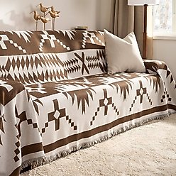Slashop Tribal Pattern Couch Cover, Cocoa Dreams, 71 x 134-in