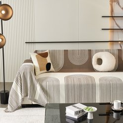 Slashop Comfort Arch Couch Cover, Cinnamon Cascade, 71 x 118-in