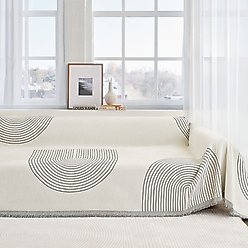 Slashop Reversible Comfort Couch Cover, Black Arches, 71 x 165-in