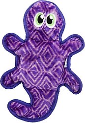 Outward Hound Durablez Gecko Tough Squeaky Stuffing-Free Dog Plush Toy, Purple, Medium