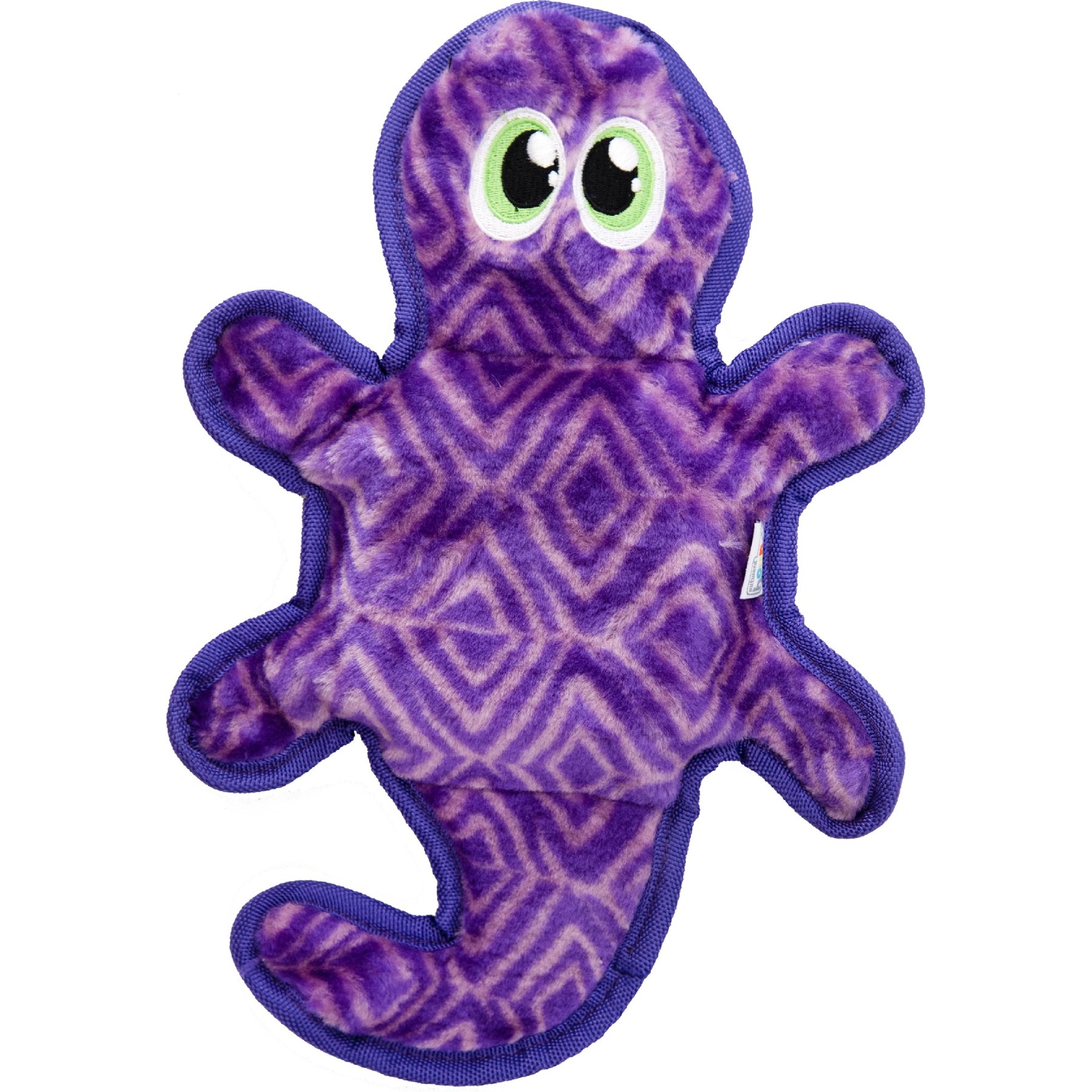 Outward Hound Durablez Gecko Tough Squeaky Stuffing-Free Dog Plush Toy, Purple, Medium